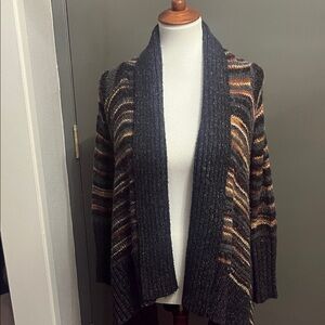 Line by Anthropologie Women's Multicolor Open Front Sweater